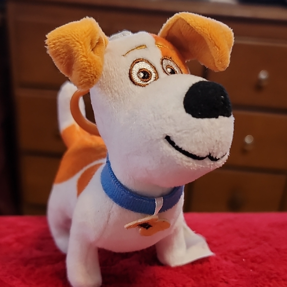 The Secret Life Pets Plush Max 6" Backpack Clip- On Or Keychain